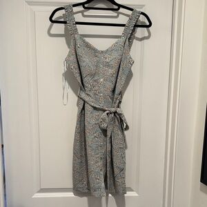 NWT lovestitch Floral Blue Sleeveless Dress